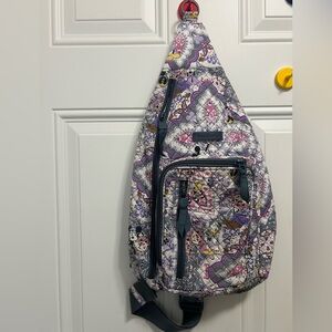 Vera Bradley Disney Purple Paisley Quilted Sling Bag